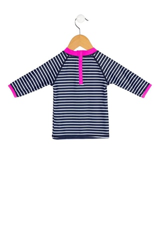 Top de baño Monila - Blanco, azul y rosa