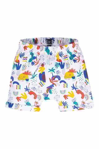 Camiseta y short Lubarou - Blanco, azul y amarillo