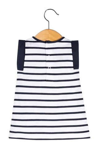 Vestido Zaloe - Blanco y azul