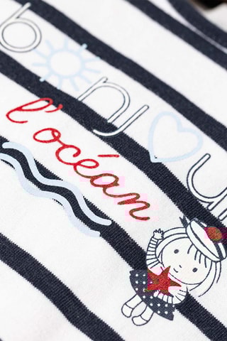 Vestido Zaloe - Blanco y azul