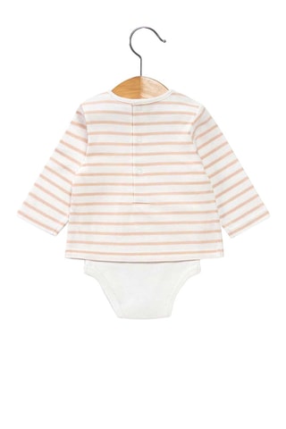 Bodysuit - Wit - Wit en oranje