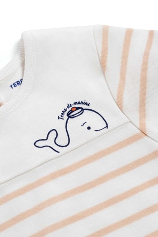 Bodysuit - Wit - Wit en oranje