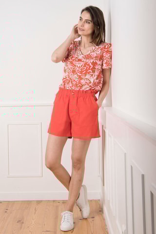 Blusa - Blanco y rojo