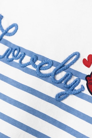 Camiseta Alampe - Blanco y azul