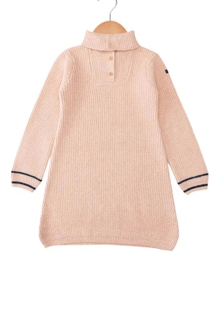 Vestido jersey - Negro, beige y rosa