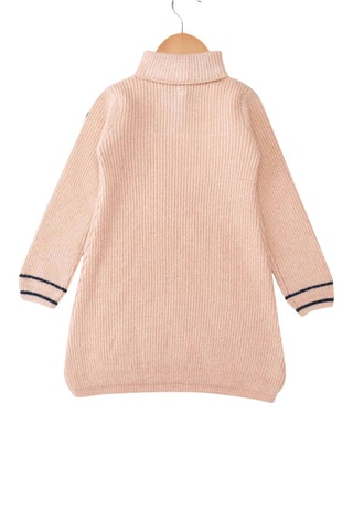 Vestido jersey - Negro, beige y rosa