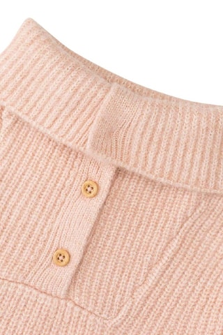 Vestido jersey - Negro, beige y rosa