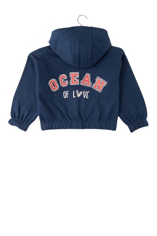 Chaqueta con capucha - Azul