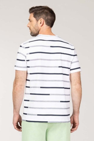 Camiseta - Blanco, negro y naranja