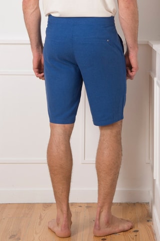 Bermudas de lino - Azul