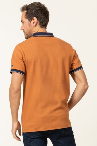 Polo - Azul y naranja