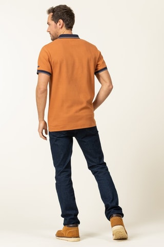 Polo - Azul y naranja