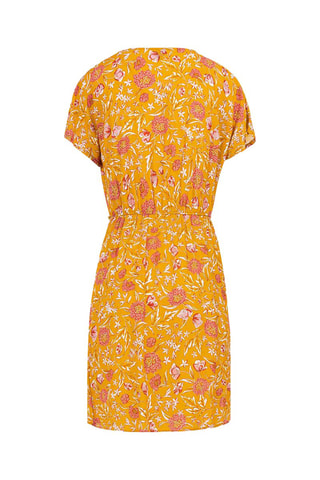 Vestido Paro - Blanco, amarillo y rosa