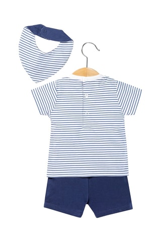 Conjunto de 3 prendas Riki - Blanco y azul