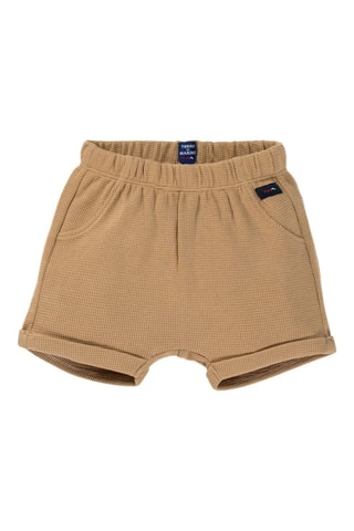 Camiseta y short - Blanco y marrón