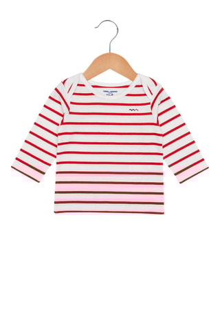 T-shirt - Wit - Wit, rood en blauw