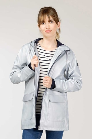 Impermeable con capucha - Gris