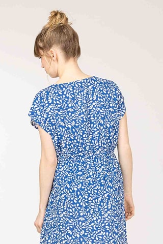 Vestido Dte - Blanco, azul y verde