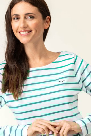 Camiseta - Blanco y verde