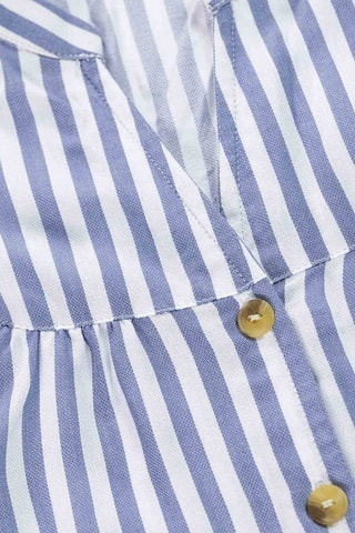 Vestido camisero Pamcony - Blanco y azul