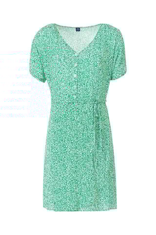 Vestido camisero Paro - Blanco y verde