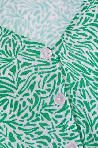 Vestido camisero Paro - Blanco y verde