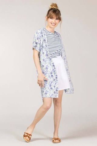 Kimono - Blanco, azul y verde