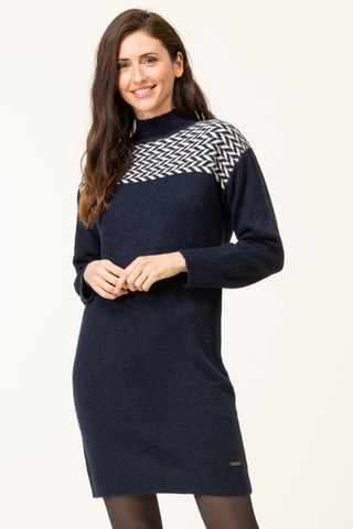 Vestido jersey - Blanco y azul