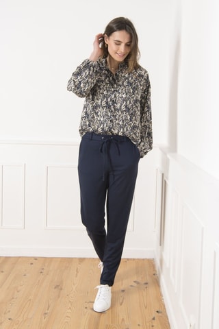 Camisa - Beige y negro