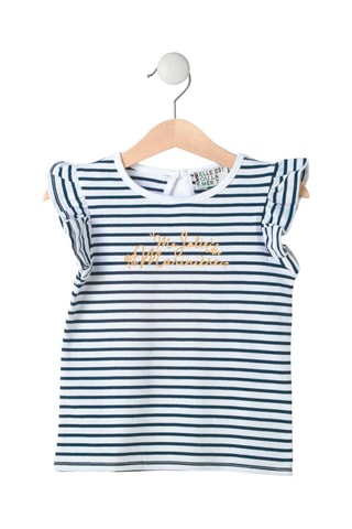 Camiseta y falda Ewoui - Blanco, rojo y azul