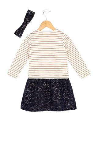 Vestido bimateria - Blanco