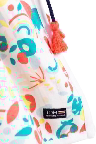 Vestido Laplage - Blanco, rojo y azul