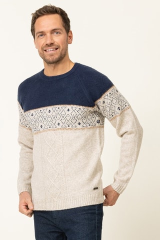 Jersey - Beige y azul