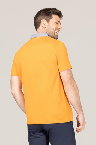 Polo - Blanco, naranja y gris