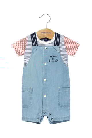 Peto y camiseta Revo - Blanco, rojo y azul