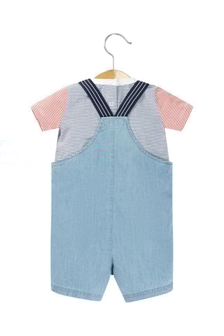 Peto y camiseta Revo - Blanco, rojo y azul