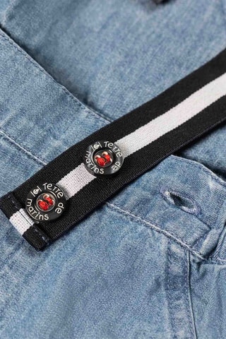 Camiseta y peto Zako - Blanco, rojo y azul