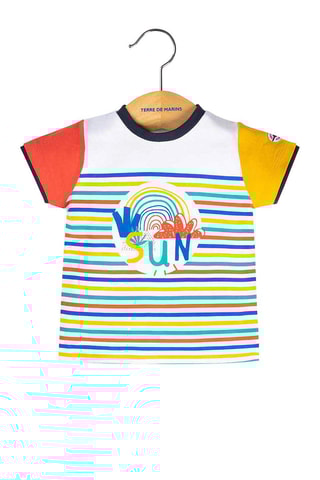 Camiseta Lamparo - Blanco, rojo y amarillo