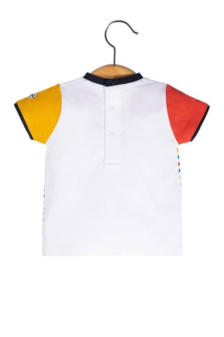 Camiseta Lamparo - Blanco, rojo y amarillo
