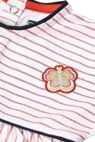 Vestido y leggings Ilone - Blanco y rojo