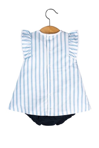 Jurk en Bloomer Zirki Blauw en Wit - Terre de Marins - Wit en blauw