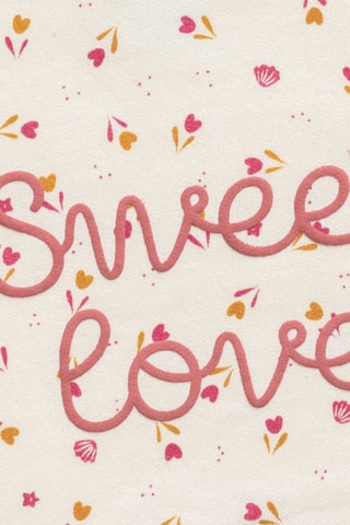 Sudadera y leggings - Blanco, amarillo y rosa