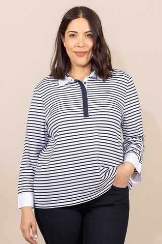 Polo - Blanco, rojo y azul