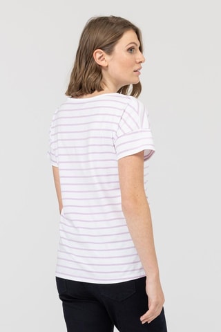 Camiseta - Blanco, azul y violeta