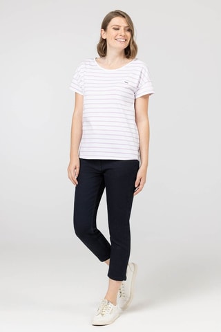 Camiseta - Blanco, azul y violeta