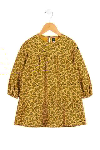 Vestido - Blanco, negro y amarillo