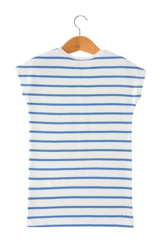 Vestido de playa - Blanco y azul