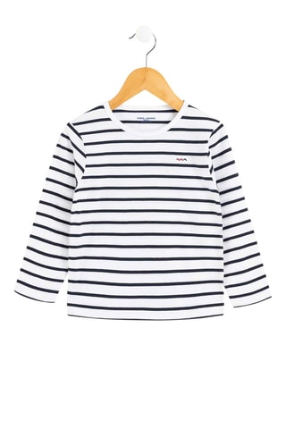 Camiseta - Blanco y azul