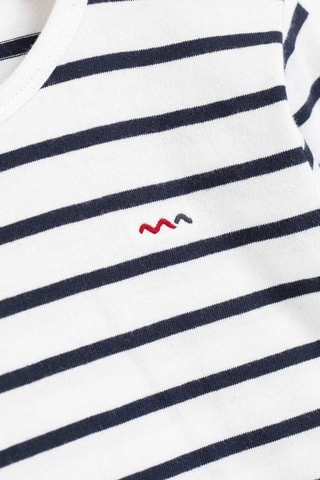 Camiseta - Blanco y azul