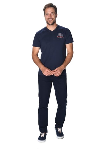 Camiseta - Blanco y azul